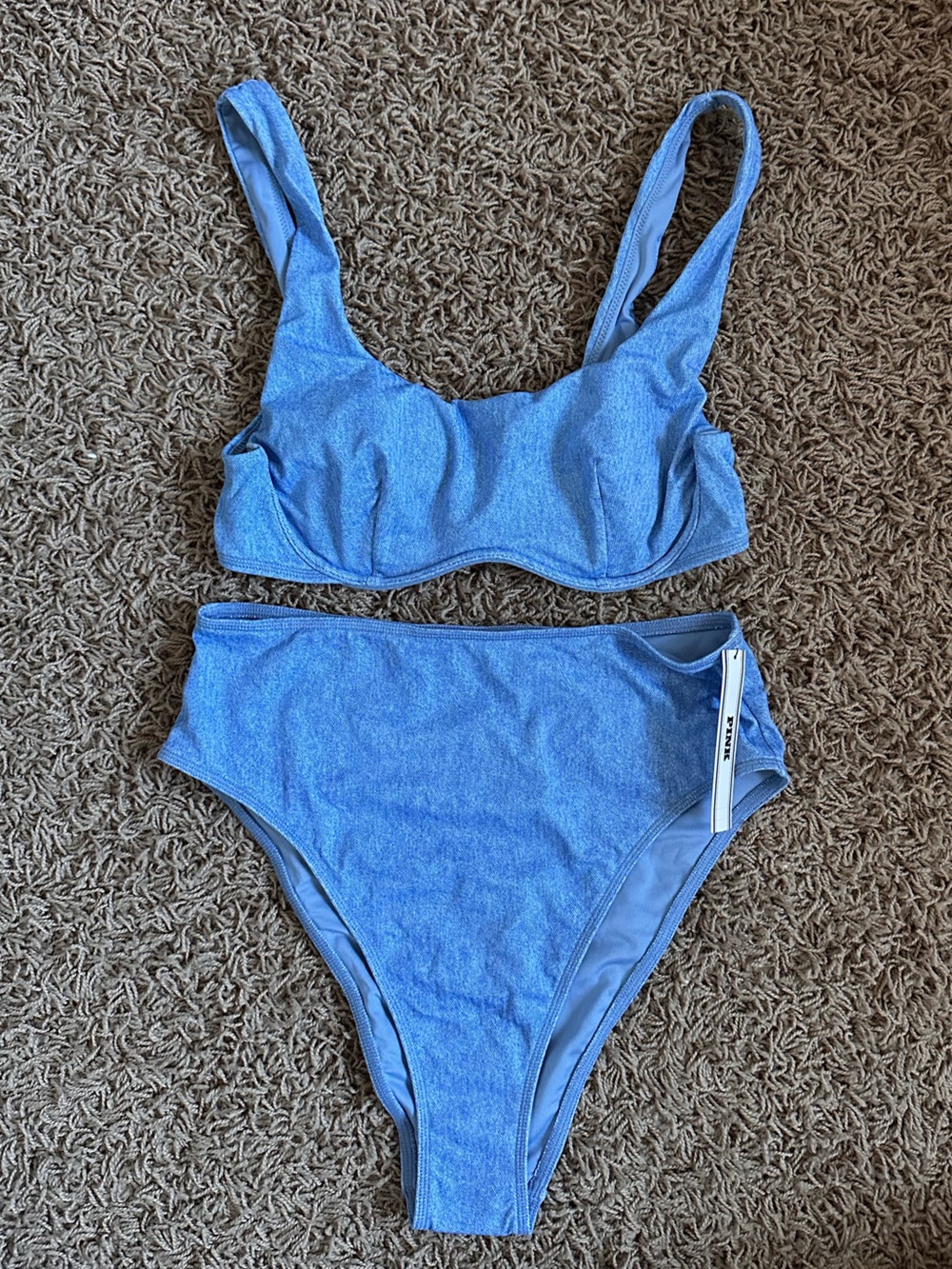 PINK Victoria's Secret Light Blue Swim Suit